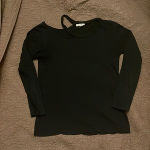 Asymmetrical cut out long sleeve